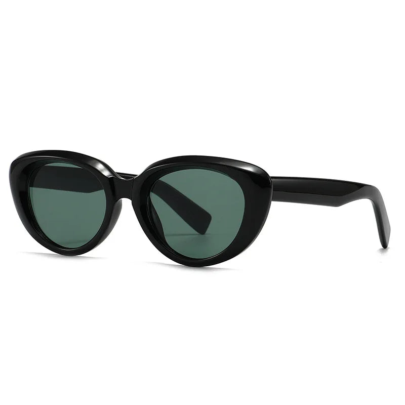 JNPCXI New Vintage Cat Eye Women Sunglasses Fashion Rivets Men Tea Shades UV400 Trending Sun Glasses