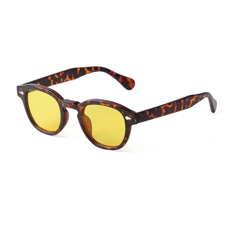 JNPCXI Fashion Gradient Blue Round Sunglasses for Women Men Vintage Tortoise Square Sun Glasses Lunettes De Soleil