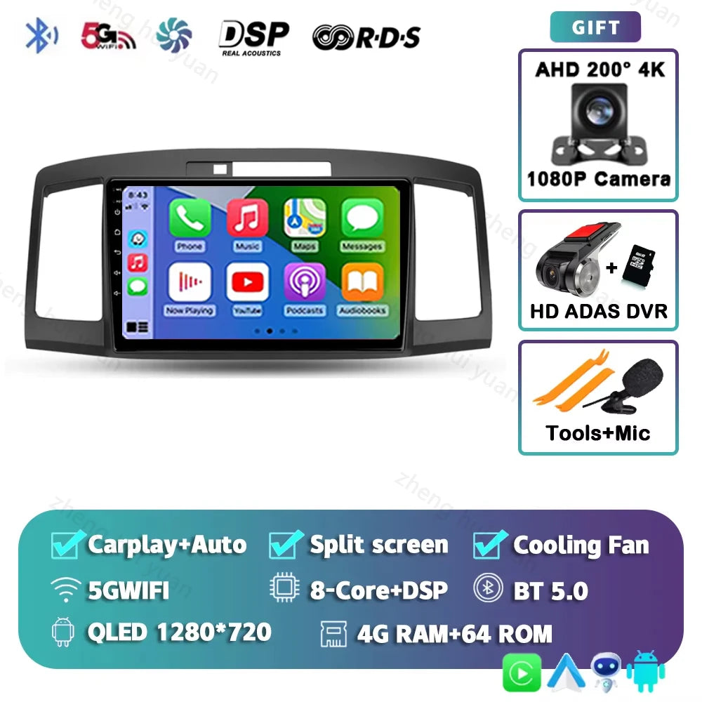 Android 15 CarPlay Auto For Toyota Allion Premio T240 2001 - 2007 Car Radio Multimedia navigation video DVD Autoradio Stereo gps