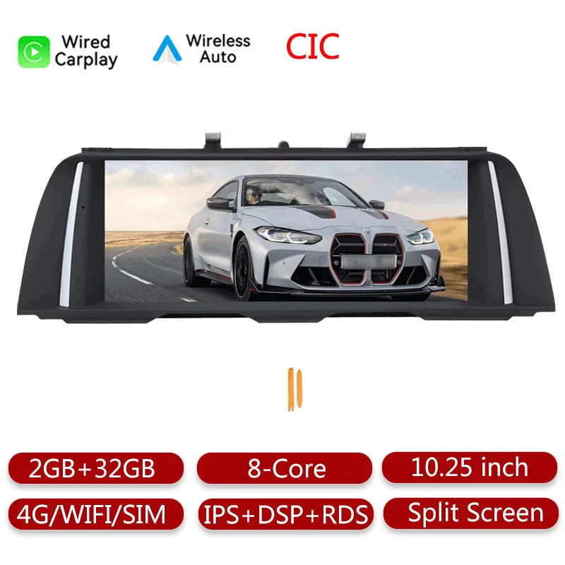 Android 13 For BMW 5 Series F10/F11 2011-2017 CIC NBT Car Multimedia Player GPS Navigation Head Unit Video Player Carplay