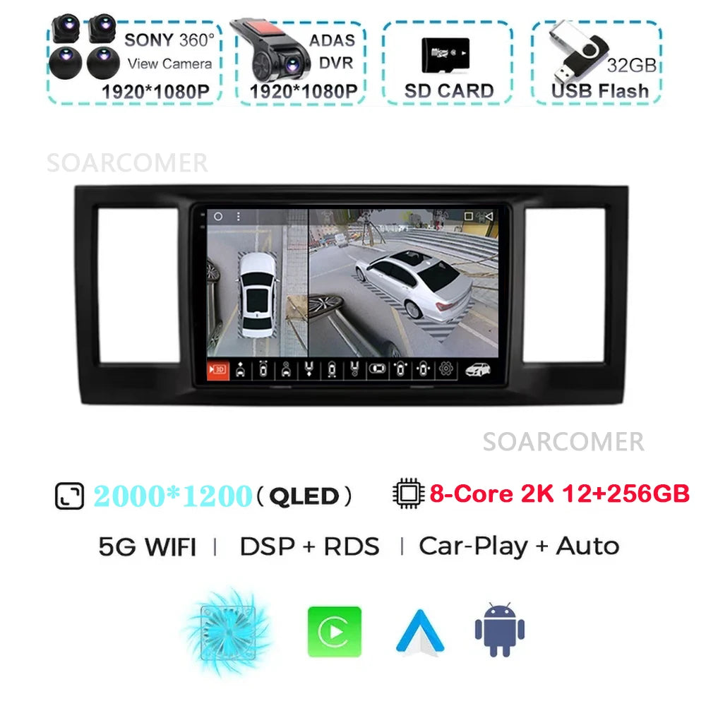 For VW Volkswagen Caravelle 6 T6 2015-2020 GPS DVD DSP Car Radio Multimedia Video Player Android 15 Auto Carplay Navigation