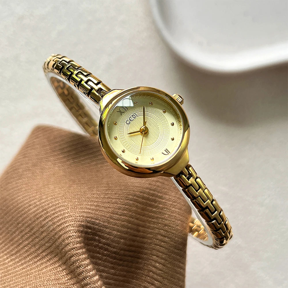 GEDI Women's Watch Luxury Women Bracelet Quartz Watches Ladies Small Wristwatches Vintage Watches for Woman Girlfriend