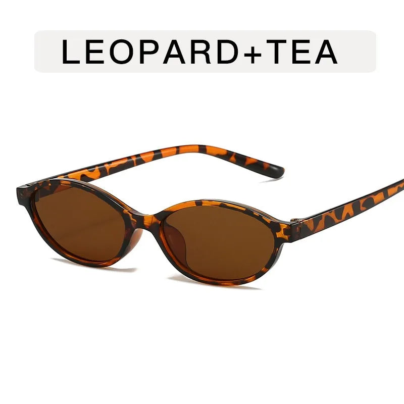 New Retro Oval Small Frame Sunglasses for Women's European and American Instagram Street Photography Sunglasses
