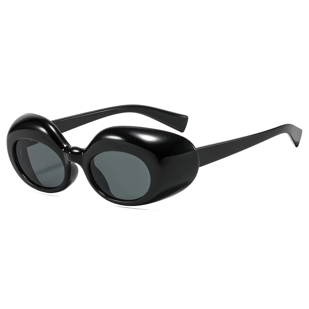 JNPCXI New Retro Oval Women Men Sunglasses Leopard Punk UV400