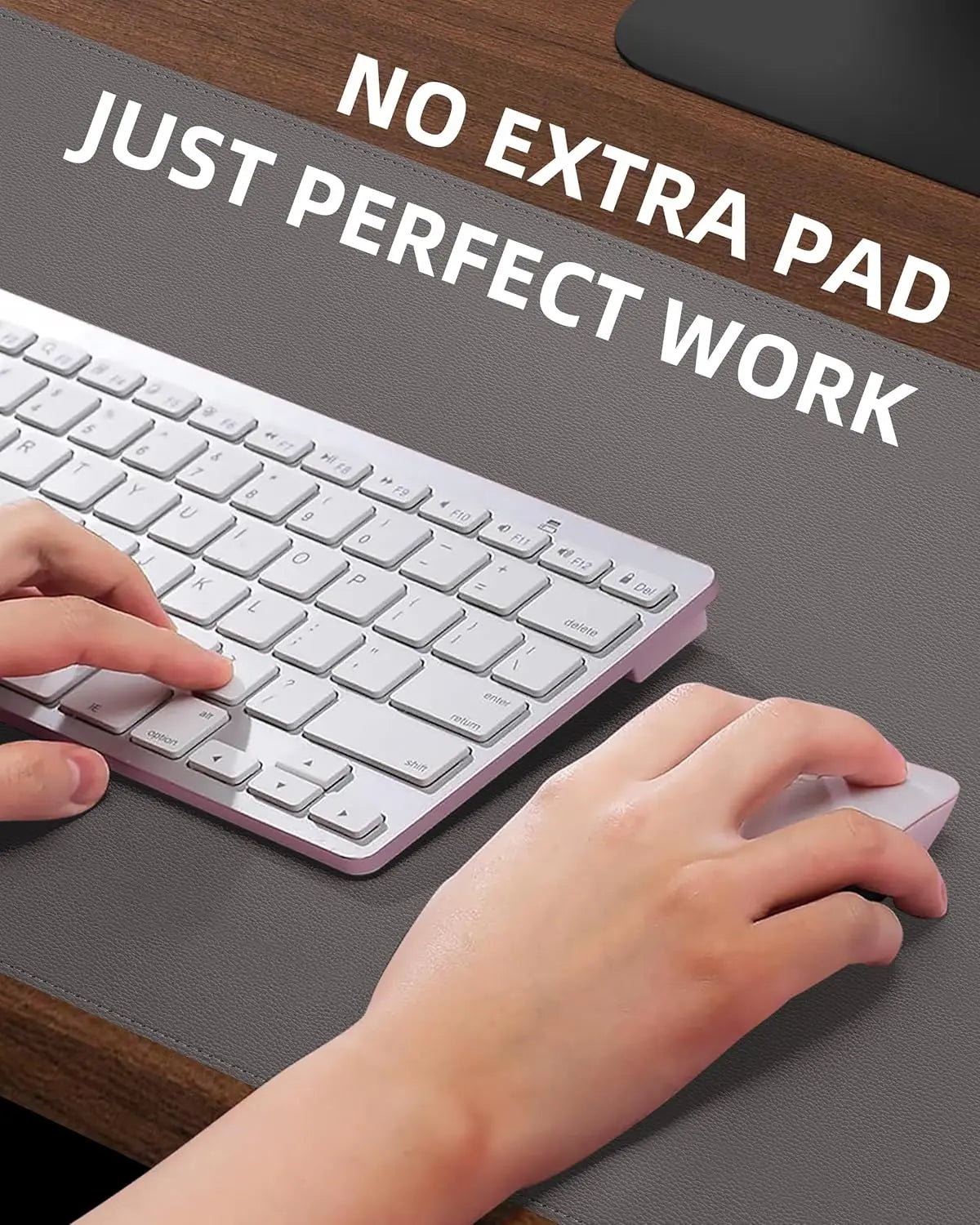 Mouse Pad Portable Mousepad Large Office Waterproof Non-slip PU Suede Stitched Edges Desk Mat Computer Keyboard Desk Pad