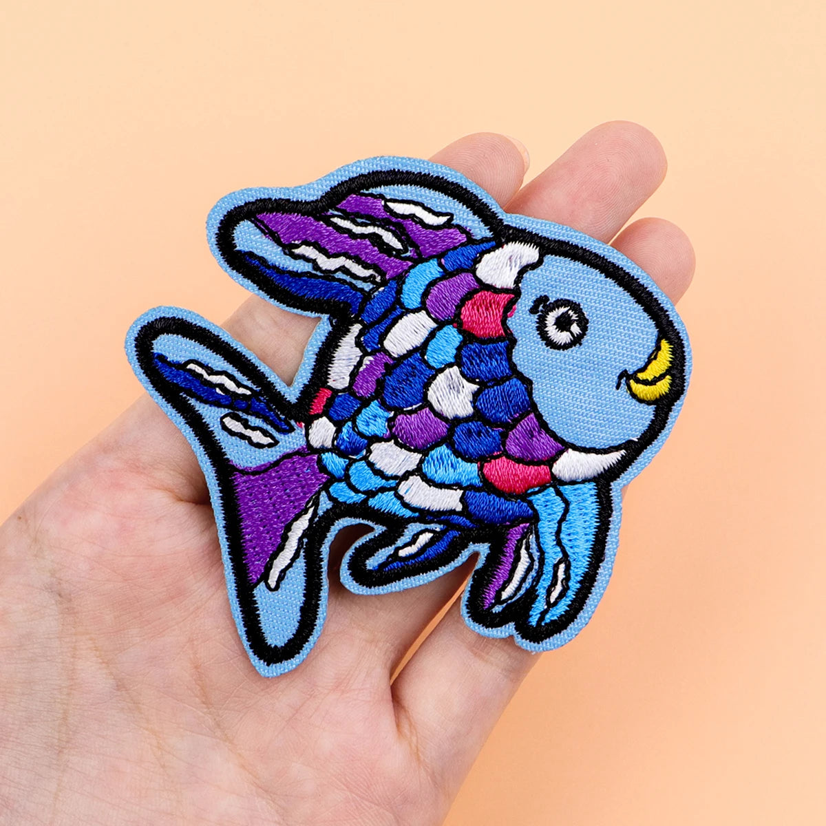 Colorful Fish Iron On Patch Clothes Patch For Clothing Twilight Embroidered Patch Garment Apparel Accessories Sewing Stickers