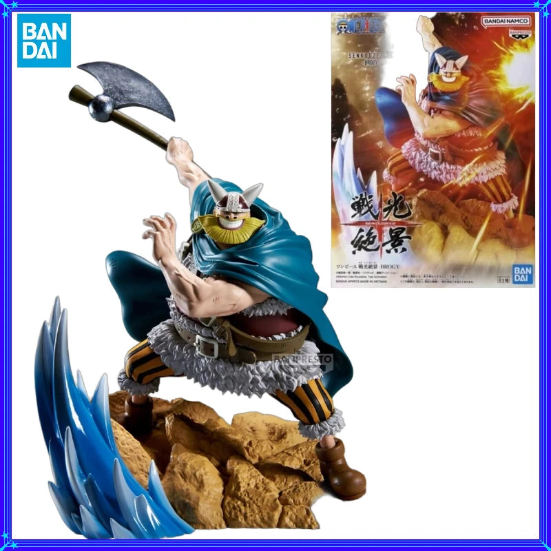 【IN STOCK】Original Banpresto Senkou Zekkei One Piece Brogy Giant Warrior 18cm Figure PVC Collectible Model Toy Gift