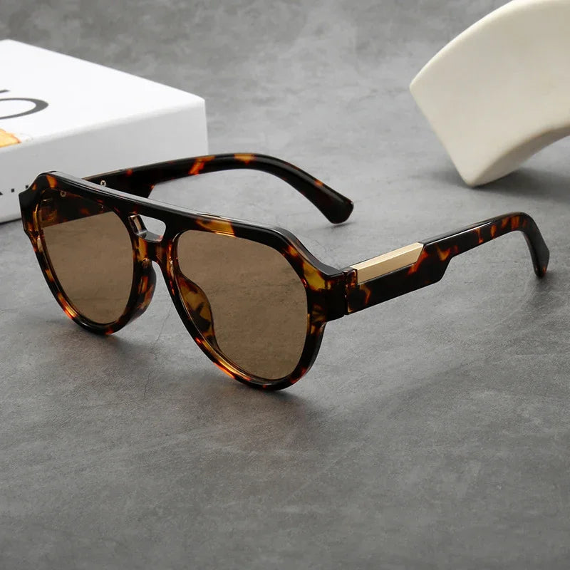 JNPCXI New Fashion Double Rivet Square Sunglasses Women Luxury Brand Designer Retro Rectangle Sun Glass Vintage Eyewear Female