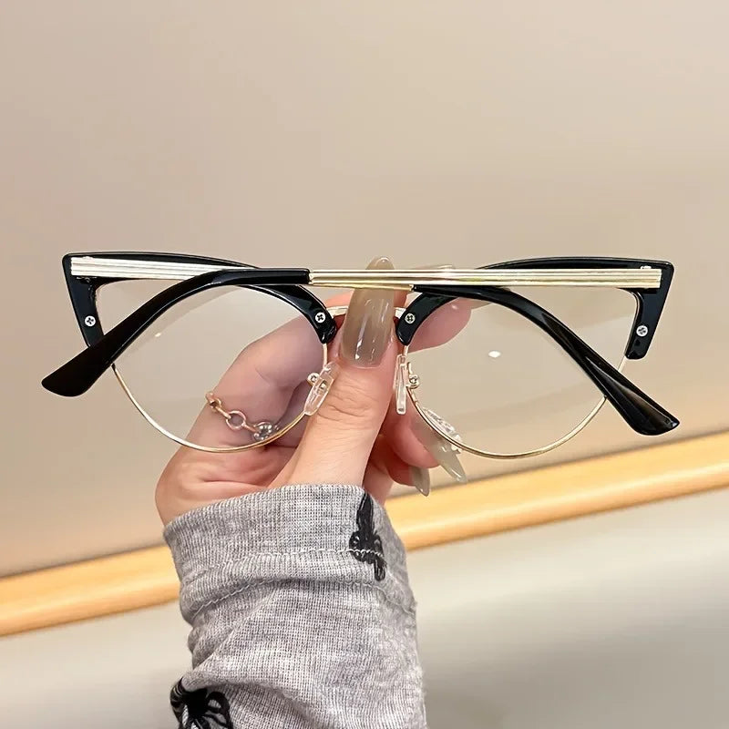 2 Pieces of Classic Cat Fashion Glasses, Suitable for Men and Women To Wear