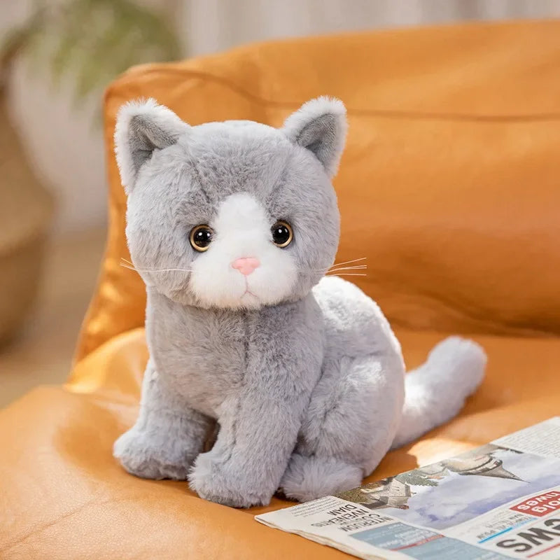 26cm Stuffed Devon Rex Cats Plush Toy Simulation Pastoral Cat Cute Cat Pet Toys Lifelike Home Decor Birthday Gift For Children