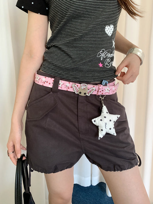 Y2K Millennium Style Star Belt Women's Niche Subculture Style Cartoon Belt Decoration For Skirts And Jeans Belt