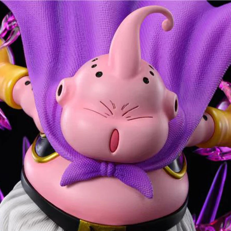 20CM Dragon Ball Z Majin Buu PVC Fat Buu Action Figures GK Statue with Light Base Collection Model Toys for Children Gifts