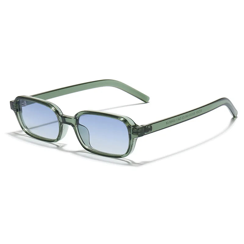 JNPCXI New Fashion Small Rectangle Sunglasses Women Shades UV400 Leopard Green Men Punk Sun Glasses