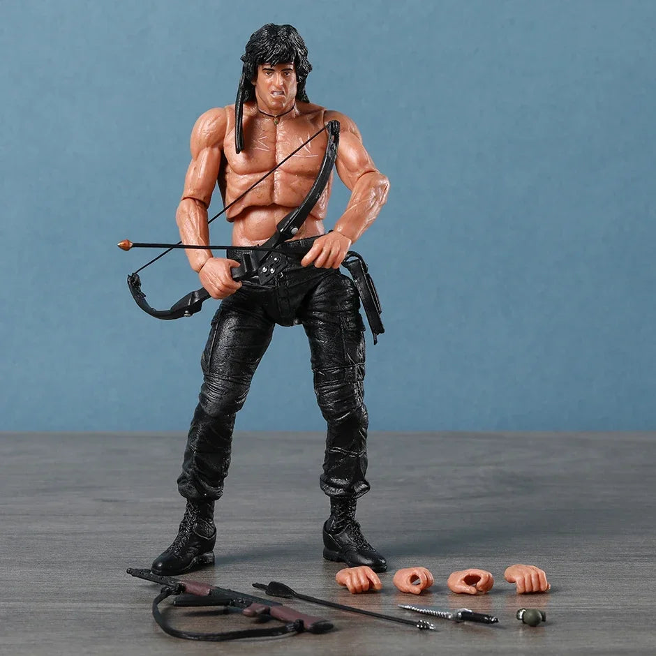 NECA Rambo SDCC 2015 Force Of Freedom Action Figure Doll Handmade Model Toy