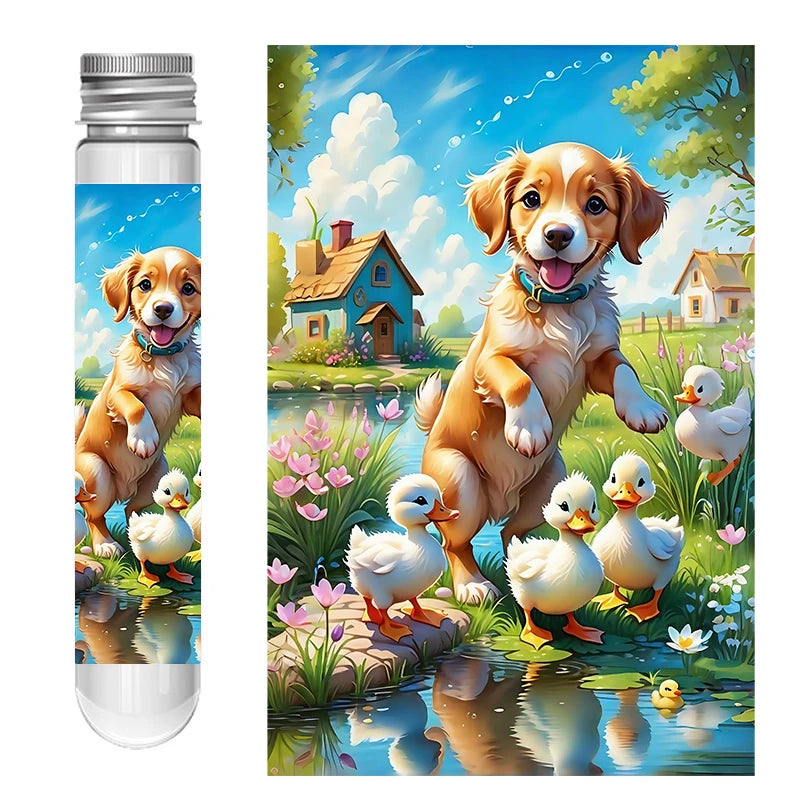 150-Piece Mini Jigsaw Puzzles 10x15cm - Animals, Landscapes & Cartoon Designs for Adults, Family Fun Activity Travel  Gift