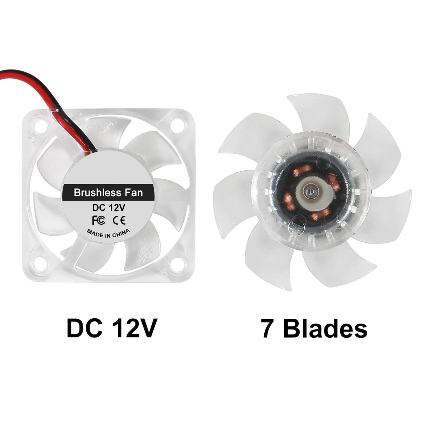 4pcs 4010 DC 12V Mini Brushless Cooling Fan 40x40x10mm Hydraulic Bearing Fan RGB LED with 2 Pin Terminal for 3D Printer, DVR, PC