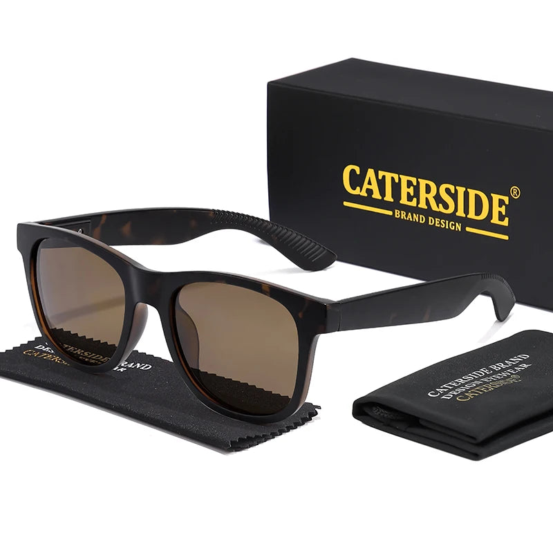 CATERSIDE Polarized Sunglasses Fashion Men's Square Outdoor Sports Sun Glasses Women's Travel Driving UV400 Simple Style