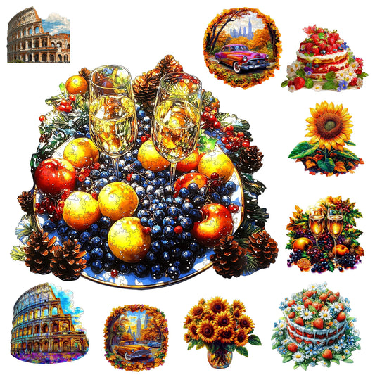Funny Wooden Jigsaw Puzzle Cozy Style Home Decor Christmas and Halloween Gift Toy For Teen And Kid