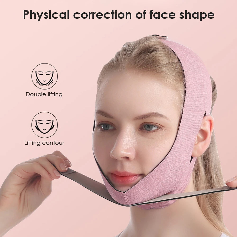 Reusable Face Slimming Bandage V Line Face Shaper Women Chin Cheek Lift Up Belt Facial Massage Strap Face Skin Care Beauty Tools