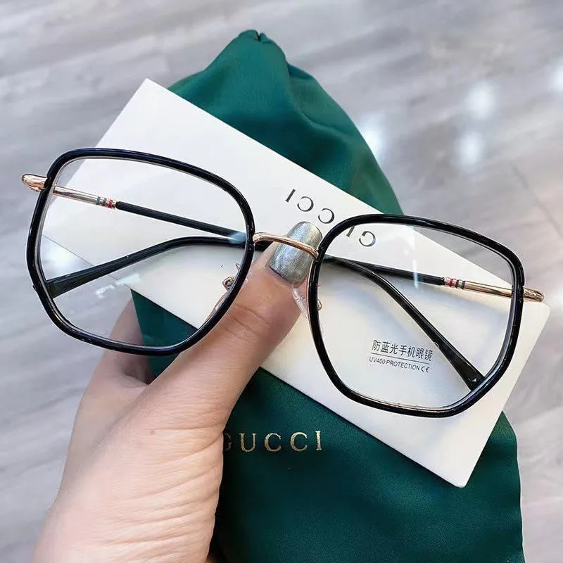 Anti Radiation Glasses for Women Men Metal Replaceable Lens Eyeglasses