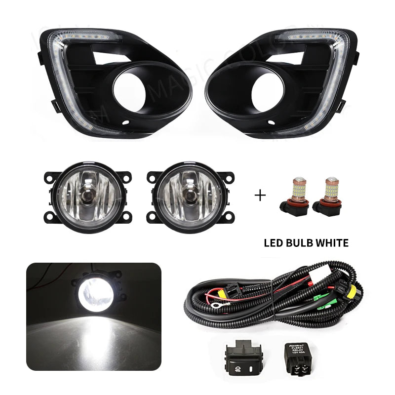 For Mitsubishi Lancer 2015 2016 2017 LED Daytime Running Light DRL Turn Signal Daylight Waterproof Fog Head Lamp Car Accessories
