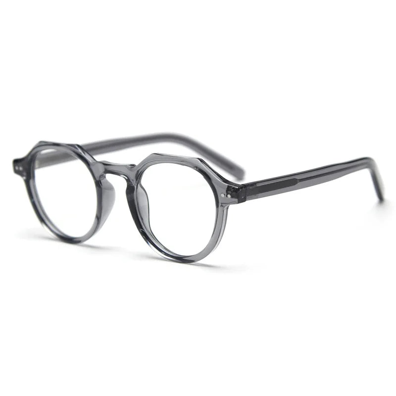 CATERSIDE Retro Polygonal Glasses Men TR Frame High Quality Eyeglass for Women Transparent Lenses Business Eyewear