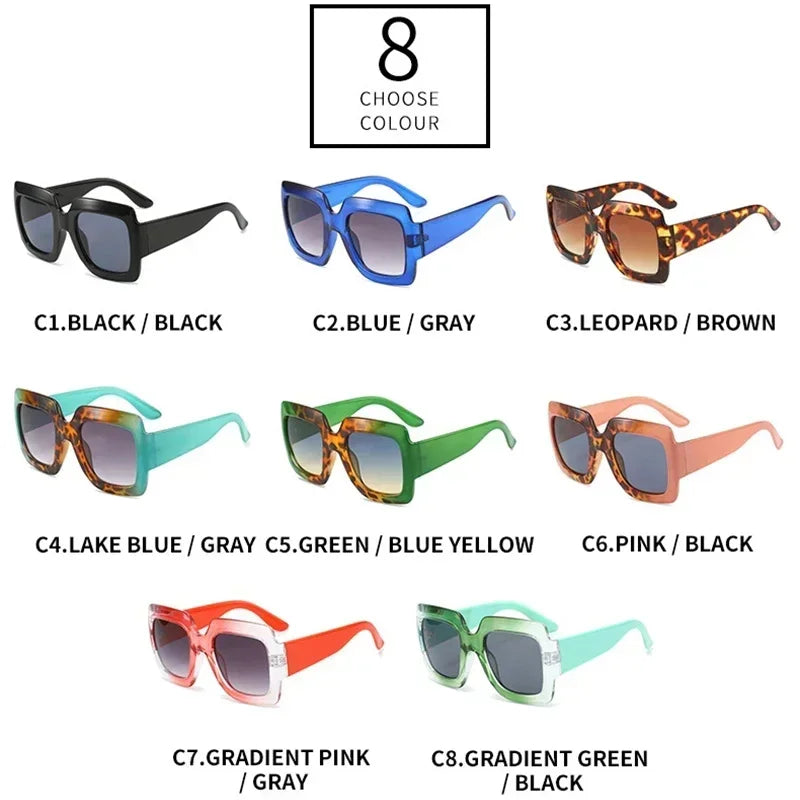 JNPCXI Oversized Square Sunglasses Women Fashion Shades UV400 Men Luxury Brand Designer Male Female Sun Glasses