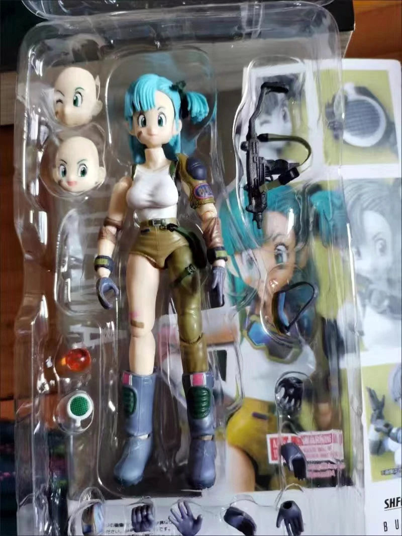 13cm SHF Dragon Ball Soldier Bulma  Action Figure PVC Battle Detector Collection