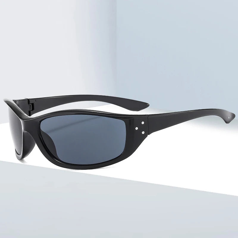 JNPCXI New Retro Y2K Candy Color Cat Eye Sunglasses Women Fashion Rivets Outdoor Sports Punk Men Trending Sun Glasses