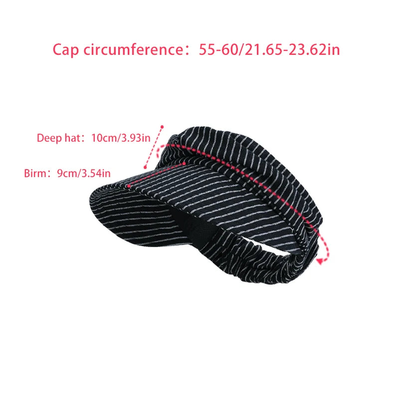 Summer outdoor sun protection hat - Children's Japanese-style striped pleated sun hat. Fashionable, versatile, high-end, wide-br