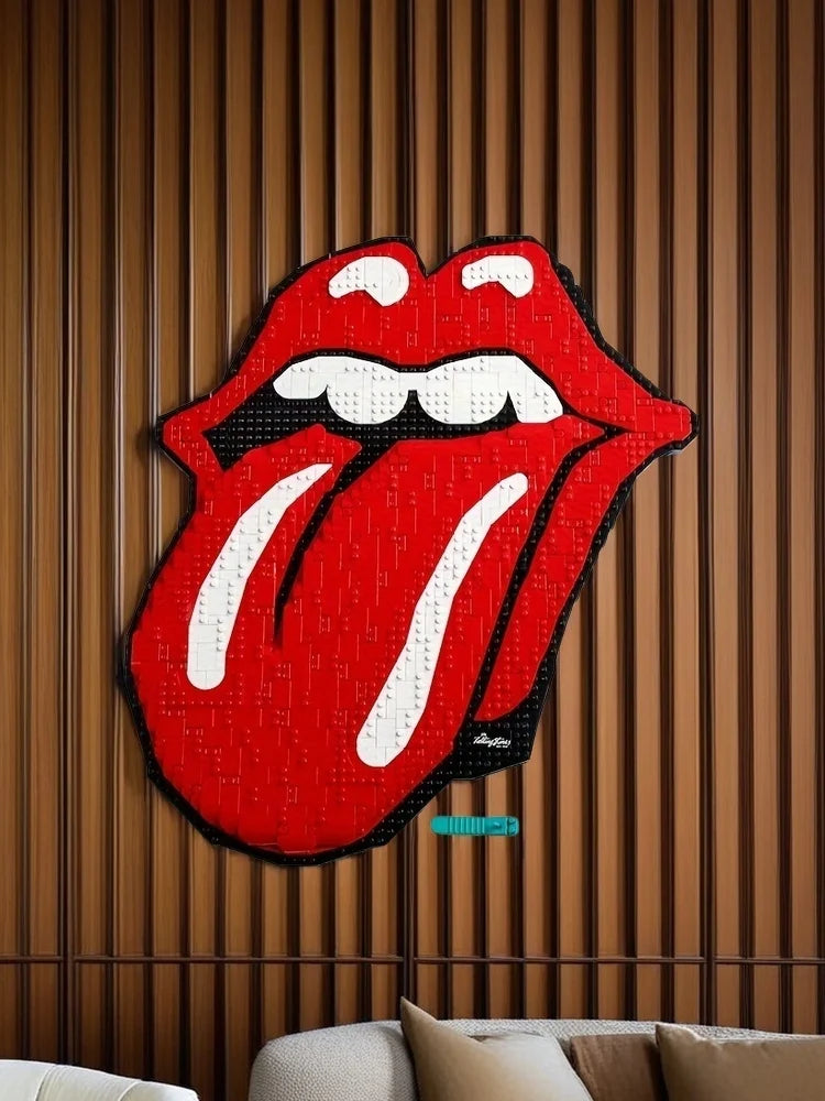 31206 LEGO The Rolling Stones Logo Wall Décor Building Set Adults, Music Lovers