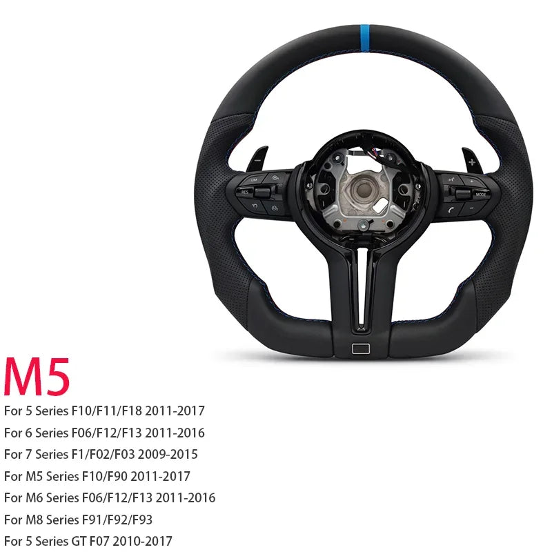 Blue Red M Sport Steering Wheel for BMW F01 F06 F10 F11 F12 F20 F21 F22 F25 F26 F30 F31 F32 F33 F34 F36 M3 F80 M4 F82 M5 F90
