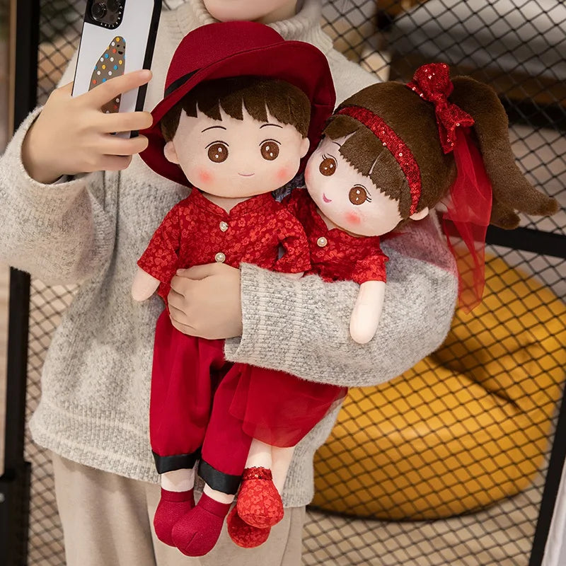 Kawaii Plush Girl Dolls  Soft Stuffed Dolls Lovely Plush Toys Girl Toys Kids Birthday  Gift Hat Skirt Sweetheart Rag Doll