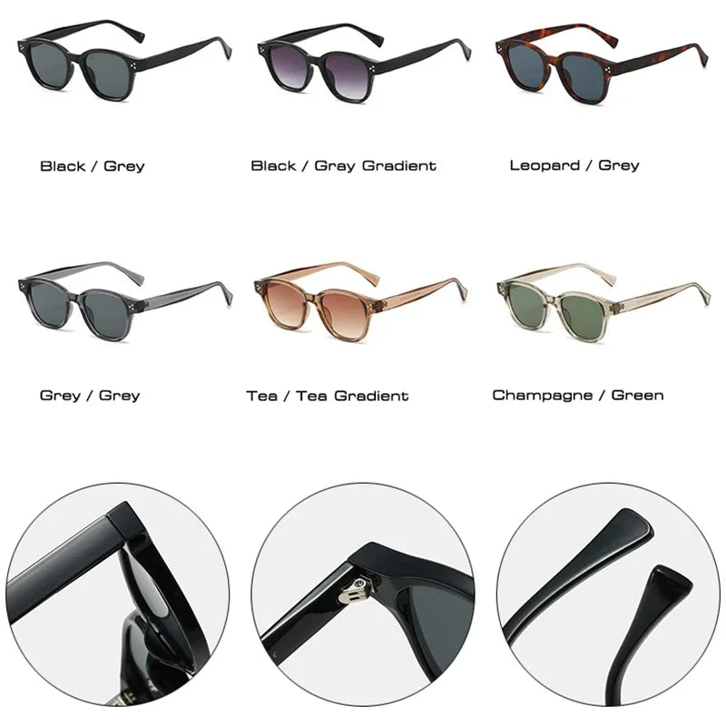 JNPCXI New Square Women Rivets Sunglasses Gradient Shades Men Sun Glasses UV400