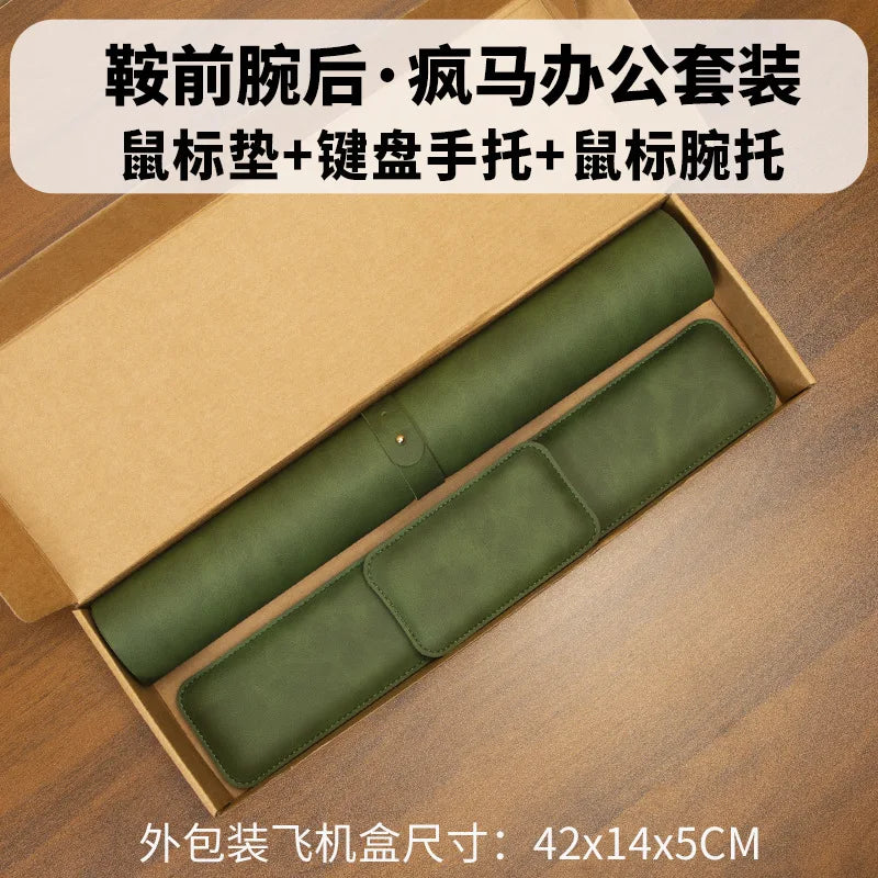 Wrist Pad Rest Keyboard Guard Three Pieces Desk Pad Waterproof PU Mouse Pad Large Mousepad Laptop Non-slip Desk Mat Mouse Mat
