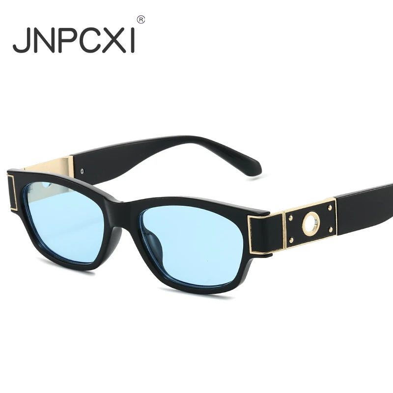 JNPCXI New Square Men Sunglasses Fashion Leopard Tea Shades UV400 Women Trending Outdoor Sun Glasses