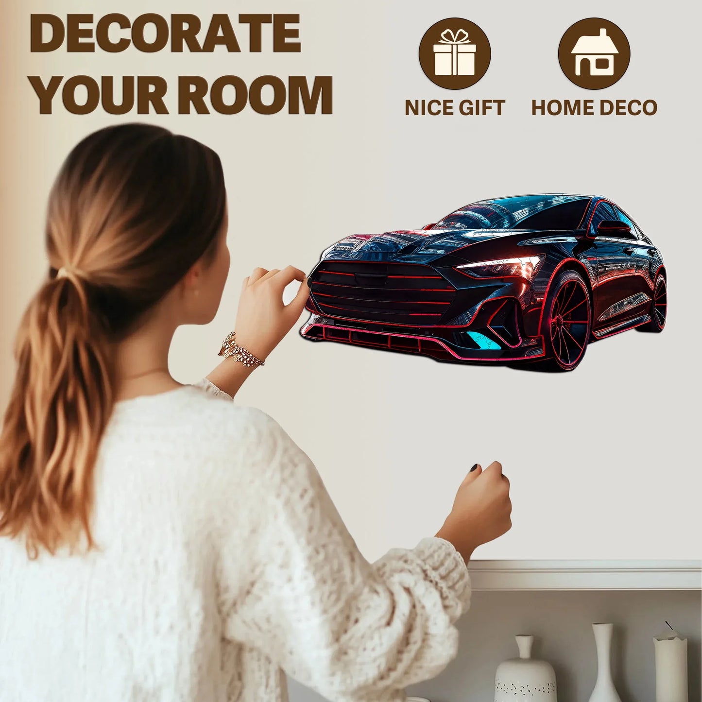 Futuristic Vehicle Car Wooden Jigsaw Puzzles Home Decoration Christmas and Halloween Gift Toy For Teen And Kid