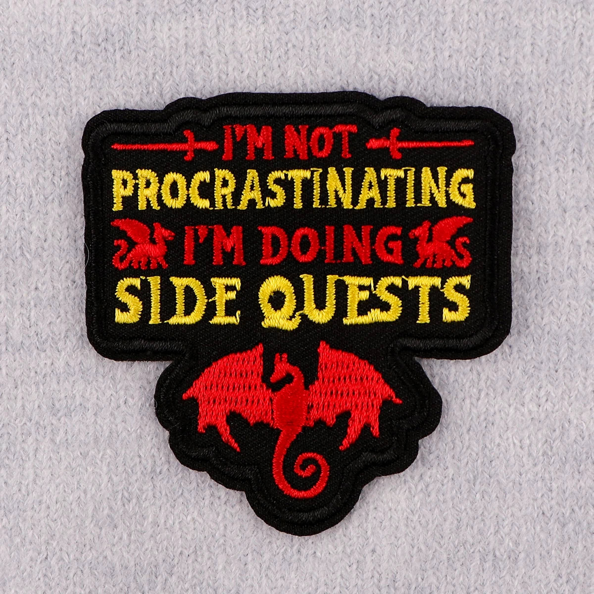 Dragon Patches For Clothing Game Quotes Patches Appliques Iron on Badges Clothes Stickers DIY Sewing Embroideriy Stripes