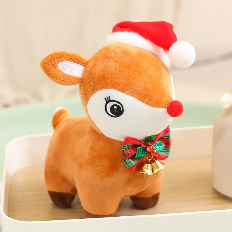 Lovely Cartoon Christmas Scarf Bear Penguin Soft Stuffed Elk Teddy Bear Doll Plush Toy Decoration Girl Boy Kids Christmas Gift