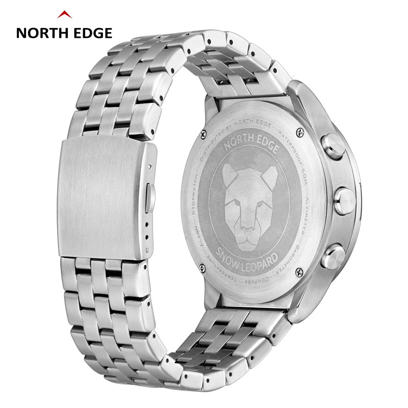 NORTH EDGE Men's Digital Watch Waterproof Altimeter Barometer Compass Smartwatch