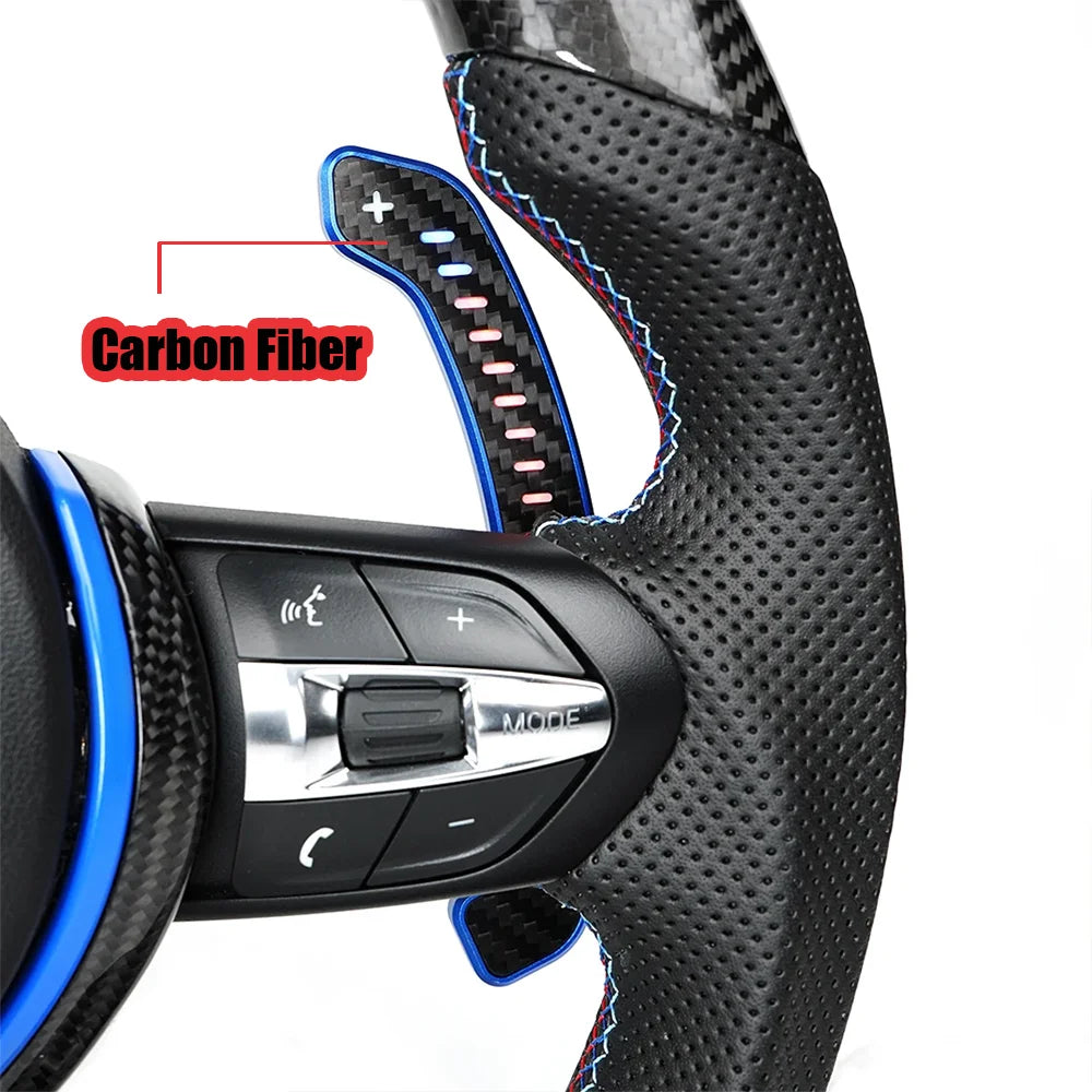 Aluminum Alloy LED Magnetic Carbon Fiber Paddle Shifters For BMW X models: F15 F16 F25 F26 F48 F49 F85 F86 M models: F80 F82 F83