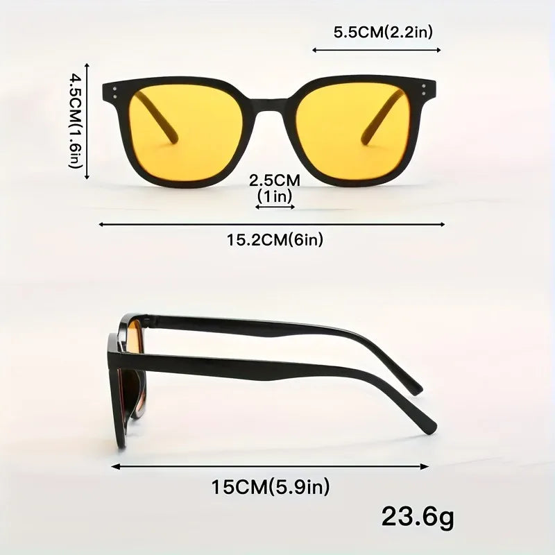 1-piece Set of Orange Fashionable Women's Glasses Suitable for Travel, Fashion Shows, and Daily Wear