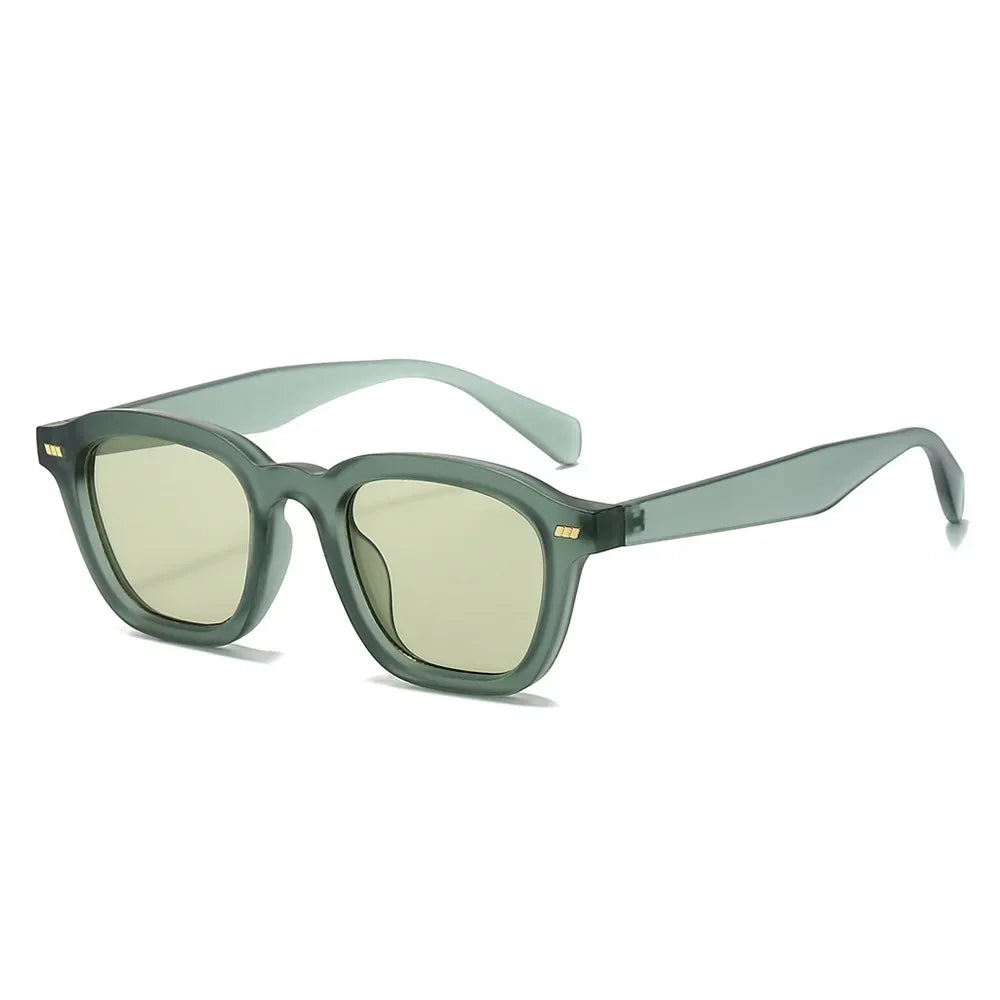 JNPCXI Retro Square Women Sunglasses Fashion Leopard Shades UV400 Men Rivets Decoration Punk Sun Glasses