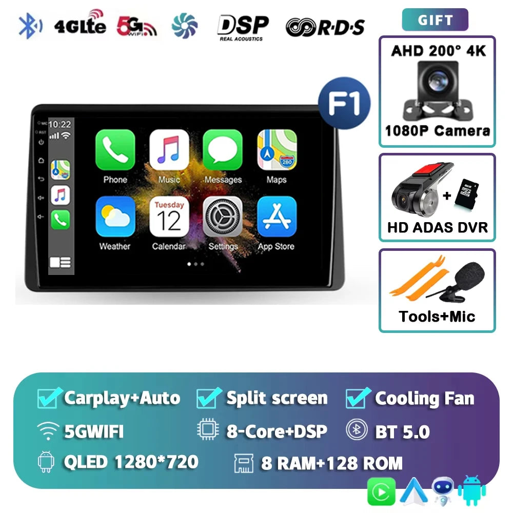 For Renault Duster HM 2 2020 - 2024 2K 12+256 QLED Android 15 CarPlay Car Radio Multimedia Video Player GPS stereo Head Unit