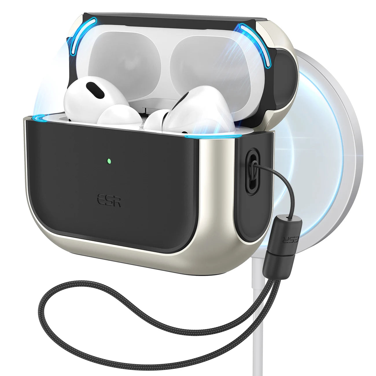 AirPods Pro 2 Case5,Airpods Pro 2023/22/19 MagSafe Cover,USB-C/Lightning Cable