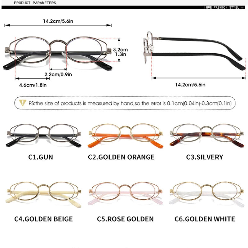JNPCXI New Vintage Double-circle Oval Glasses Frame Men Optical Prescription Eyeglasses Women Luxury Eyewear