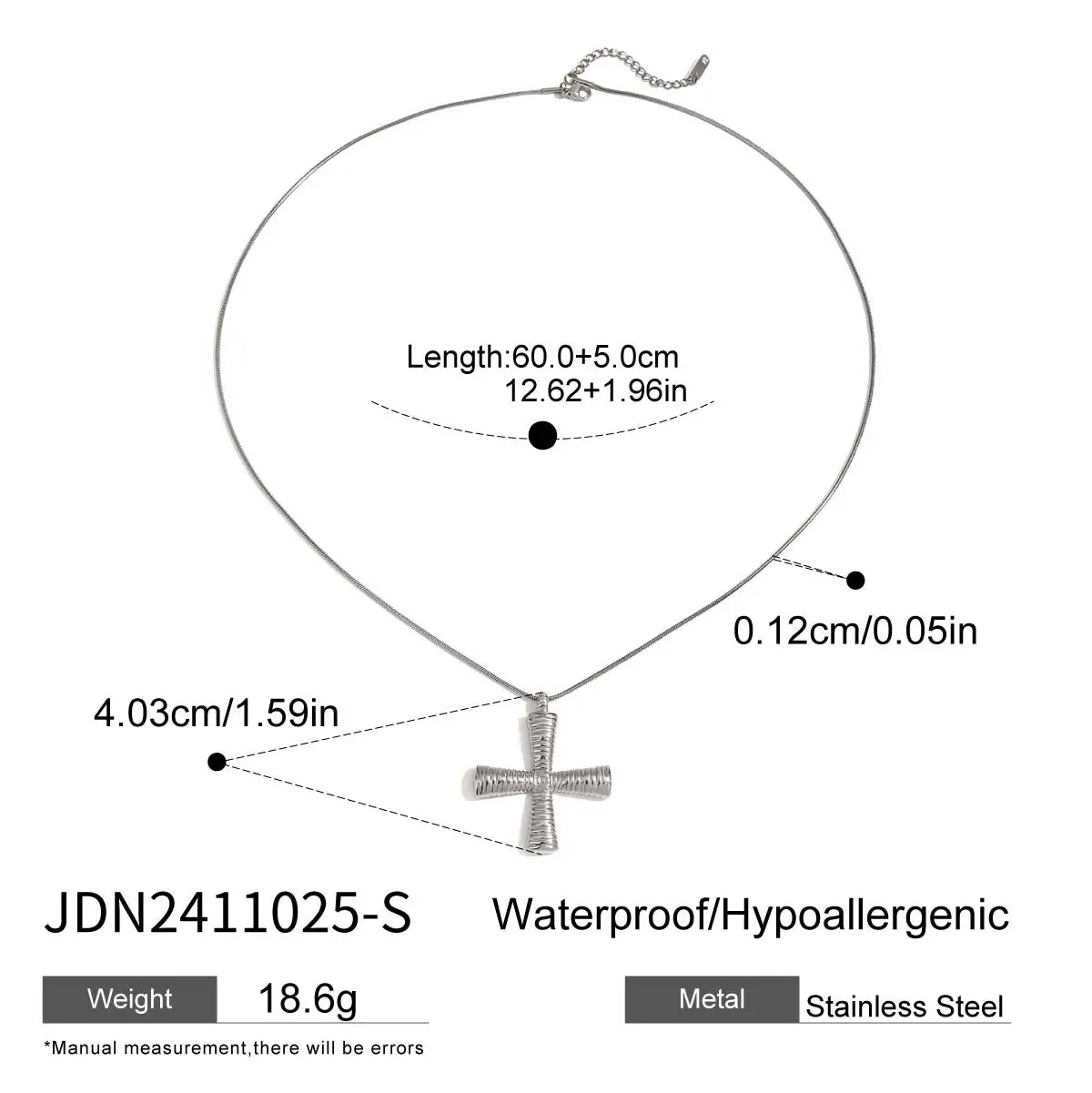 Uworld Delicate Colorful Bling Cubic Zirconia Cross Pendant Stainless Steel Luxury Necklace High-Grade Fashion Shiny Jewelry Gif