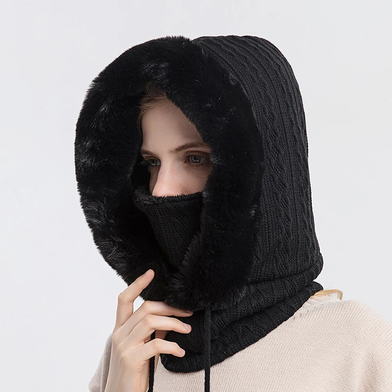 Cross-border outdoor cycling head warm winter hats ski cap insulation heat preservation centers mask sets protective cap