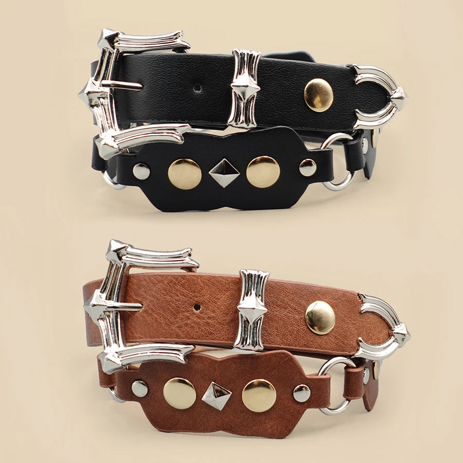 Fashion Rivet Punk Retro Style Women's Belt, Suitable for Women's Dress Belt