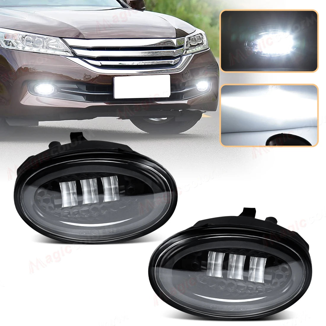 2Pcs LED Fog Lamps For Honda Accord 2008 2009 2010 2011 2012 2013 For Civic 2009-2015 For JAZZ FIT 2012-2014 Car Accessories 12V